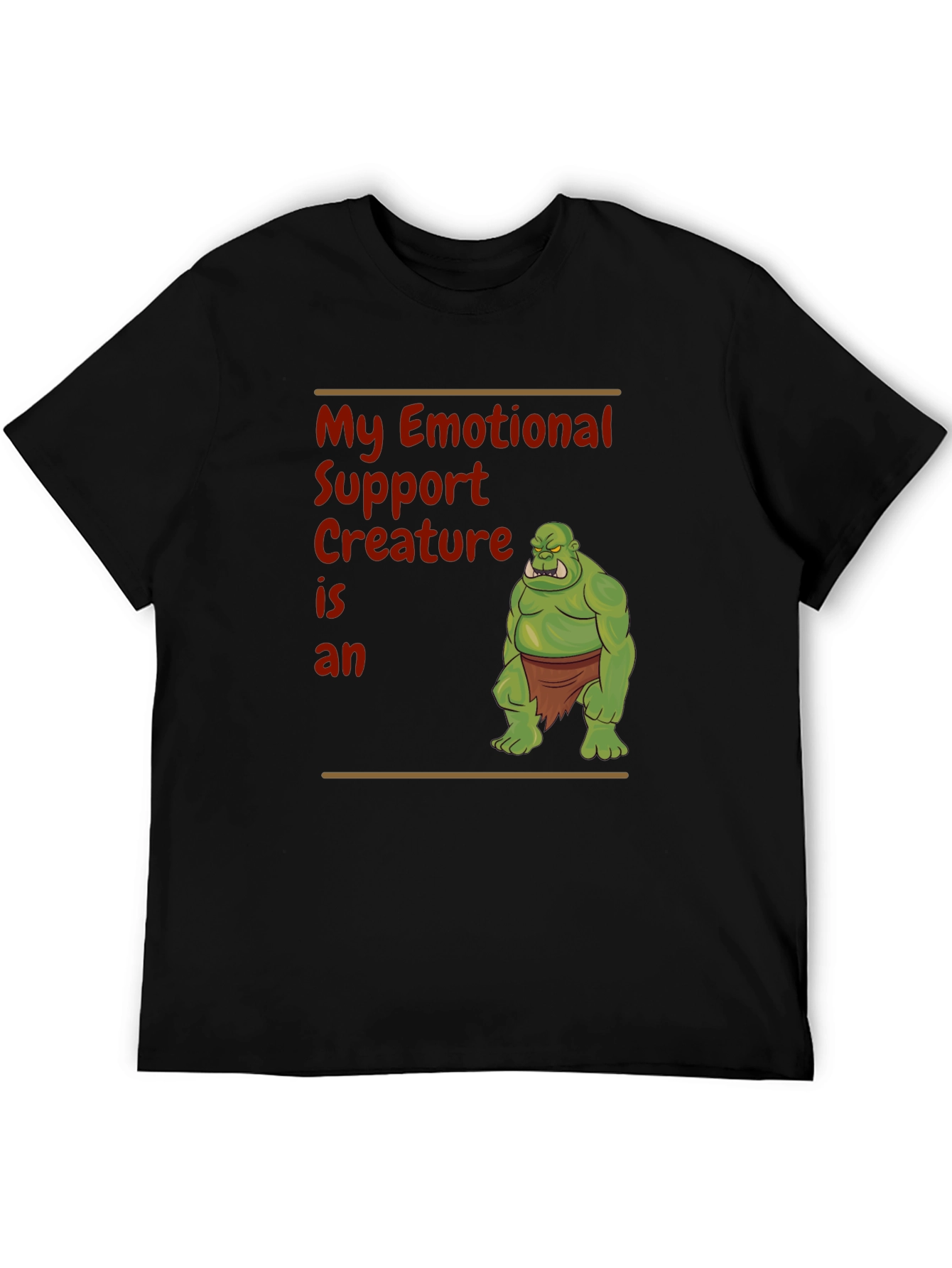 Camiseta Apoyo Emocional Criatura Ogro
