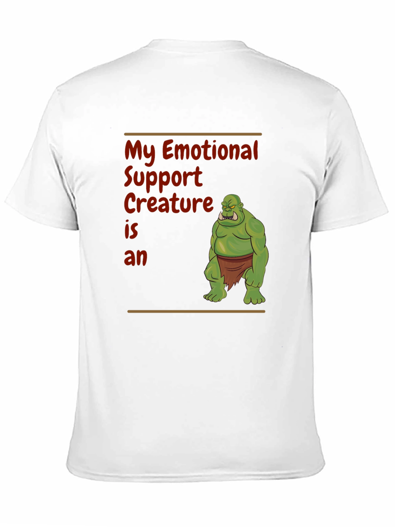 Camiseta Apoyo Emocional Criatura Ogro