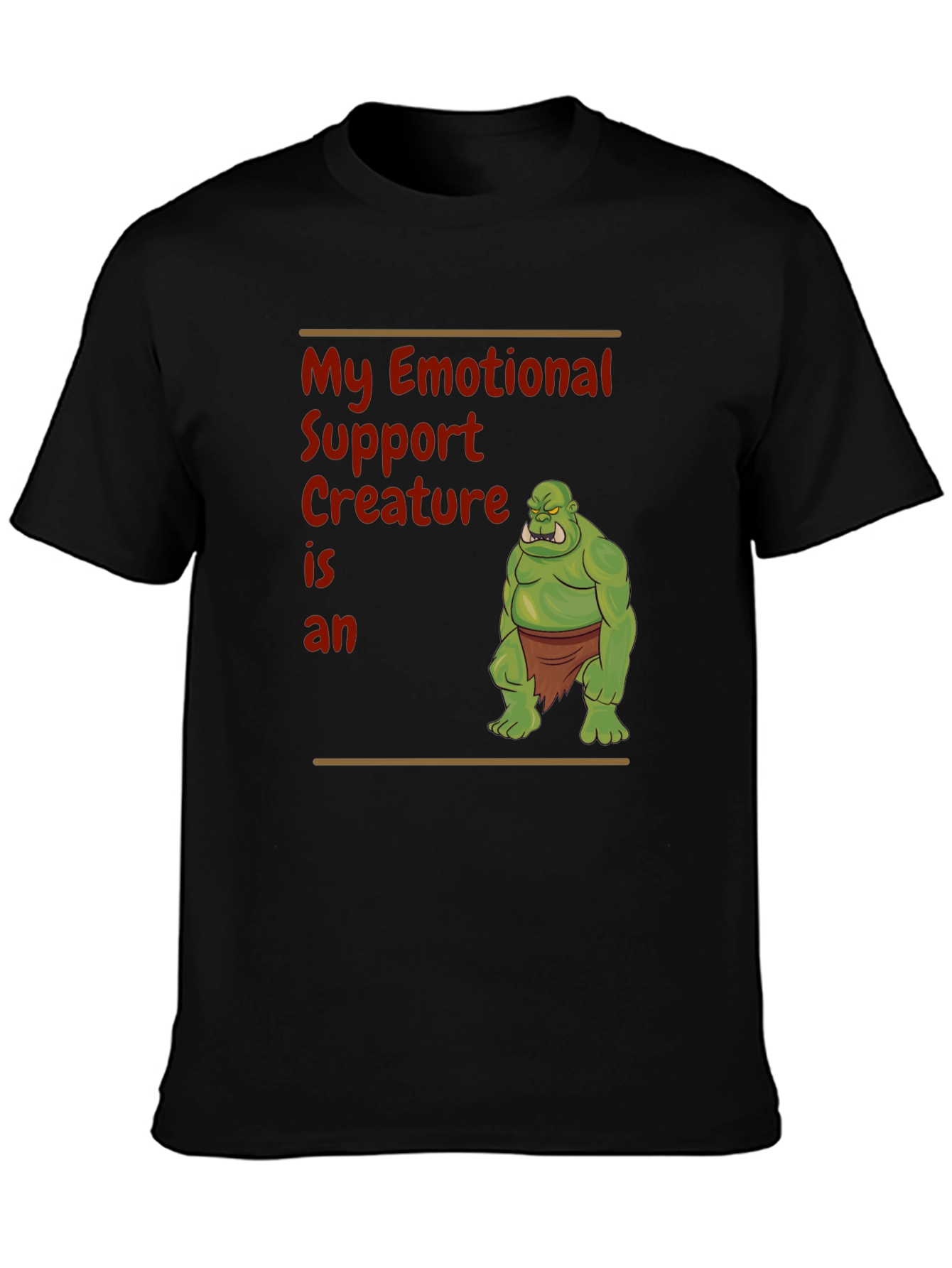 Camiseta Apoyo Emocional Criatura Ogro