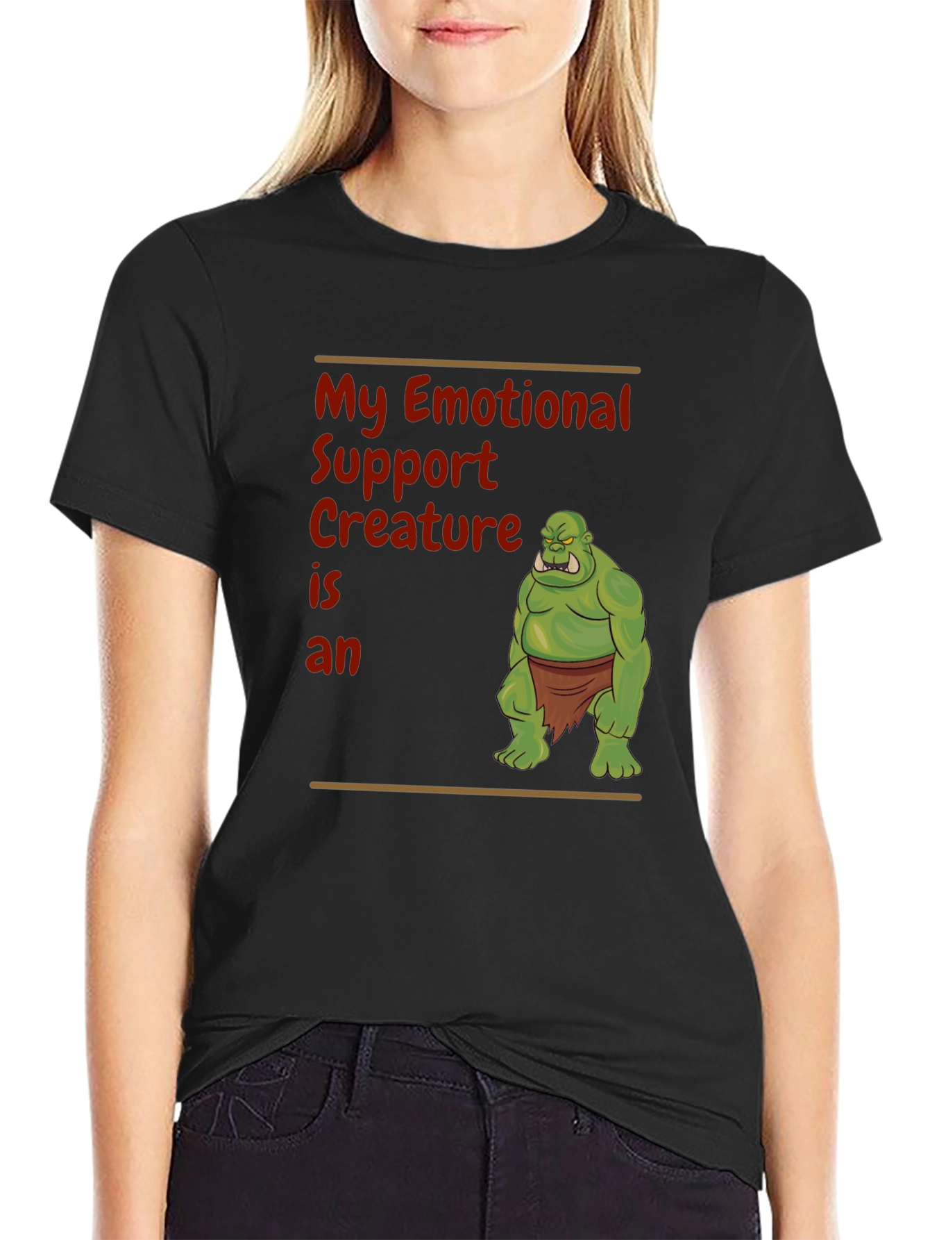 Camiseta Apoyo Emocional Criatura Ogro