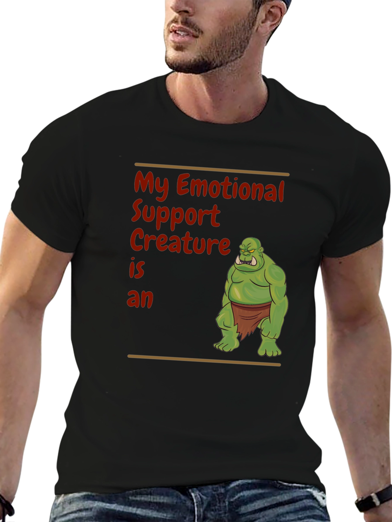 Camiseta Apoyo Emocional Criatura Ogro