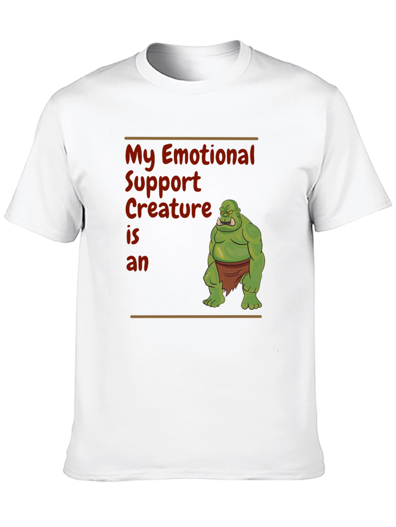 Camiseta Apoyo Emocional Criatura Ogro