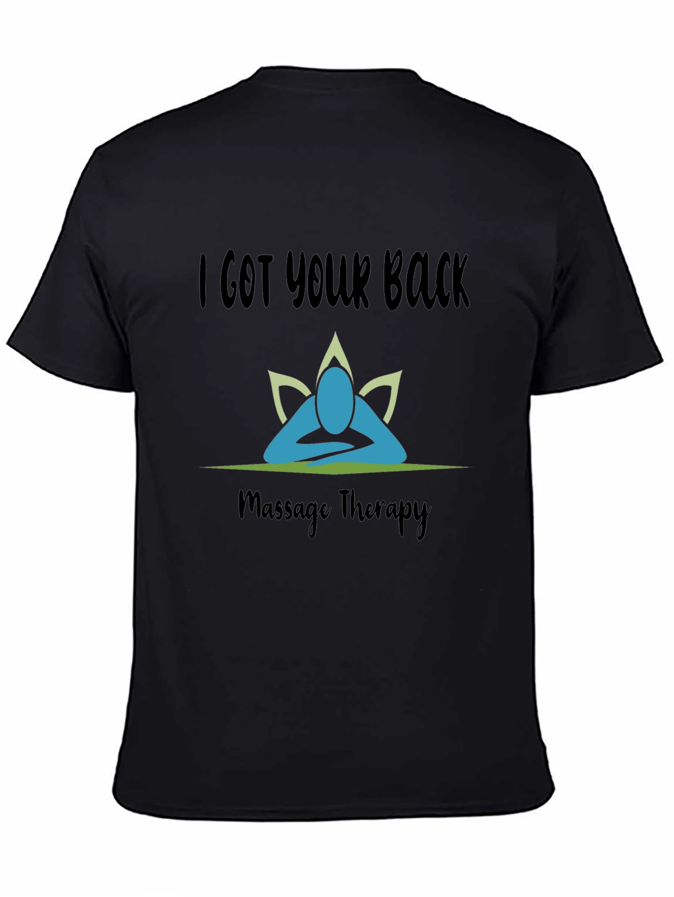 Camiseta Negra I Got Your Back Terapia de Masaje