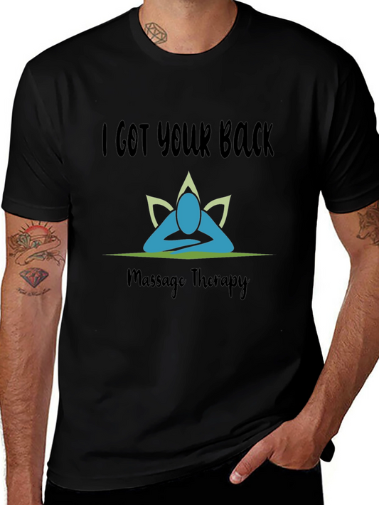 Camiseta Negra I Got Your Back Terapia de Masaje