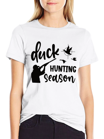 Camiseta Negra: Temporada de Caza de Patos