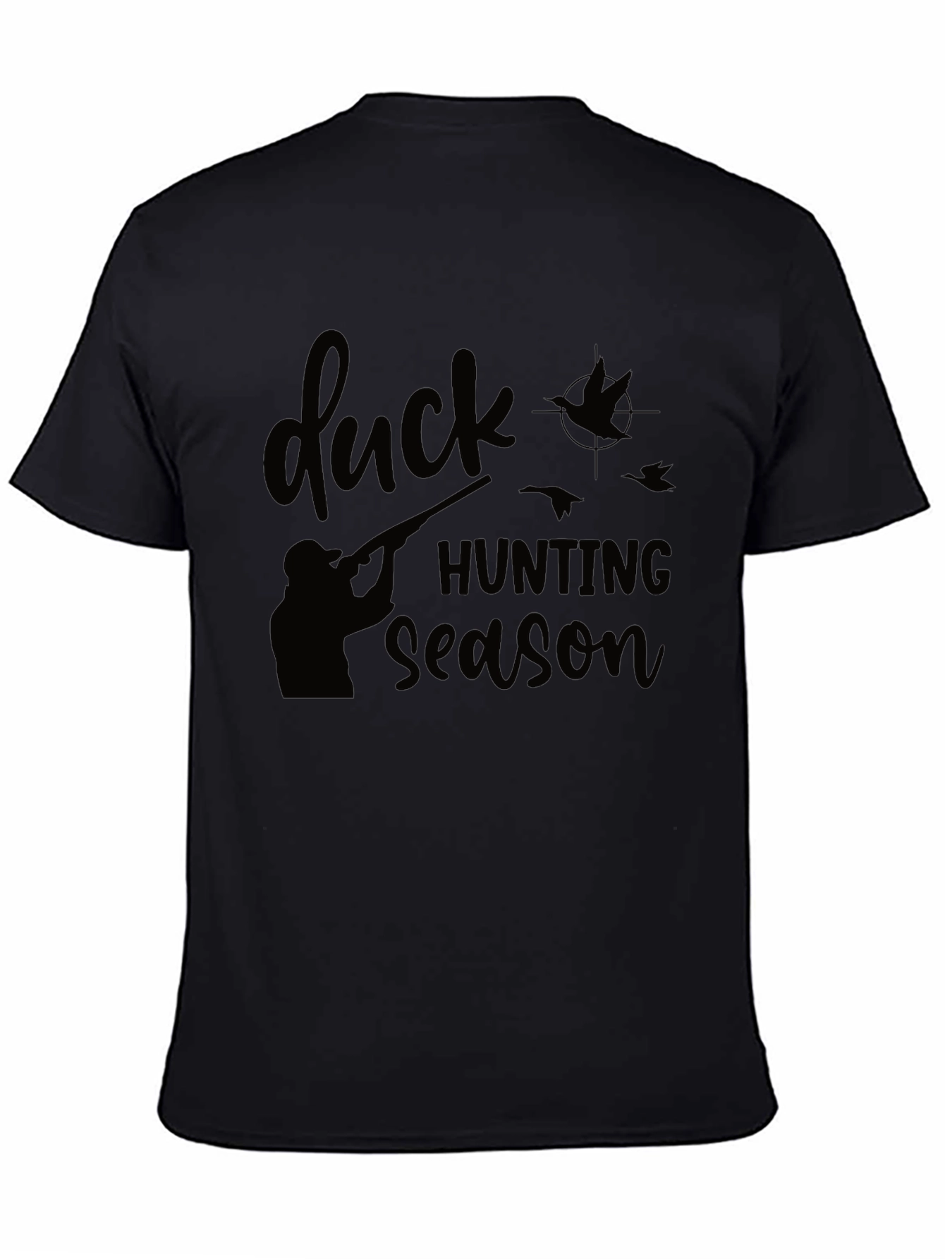Camiseta Negra: Temporada de Caza de Patos