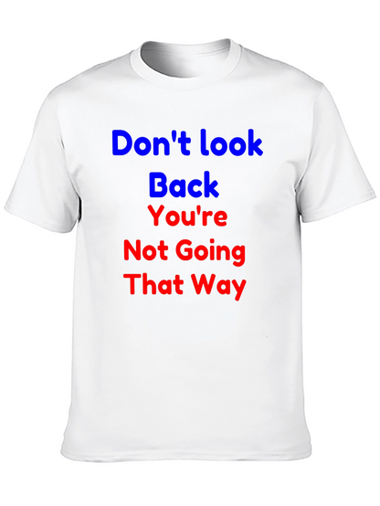 Camiseta Negra con Frase Motivacional No Mires Atrás