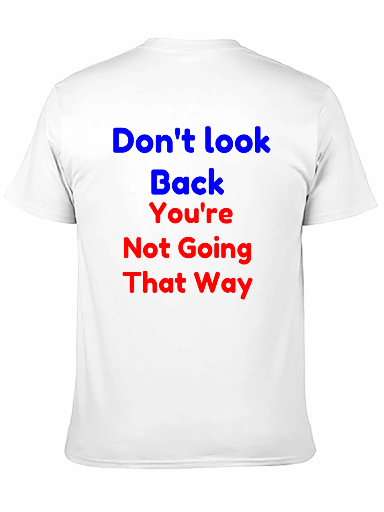 Camiseta Negra con Frase Motivacional No Mires Atrás