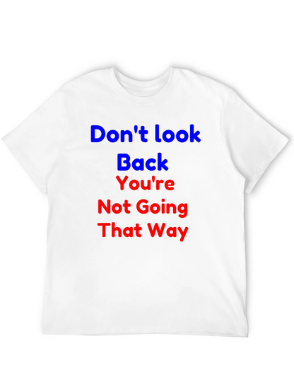 Camiseta Negra con Frase Motivacional No Mires Atrás