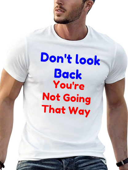 Camiseta Negra con Frase Motivacional No Mires Atrás