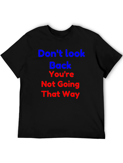 Camiseta Negra con Frase Motivacional No Mires Atrás