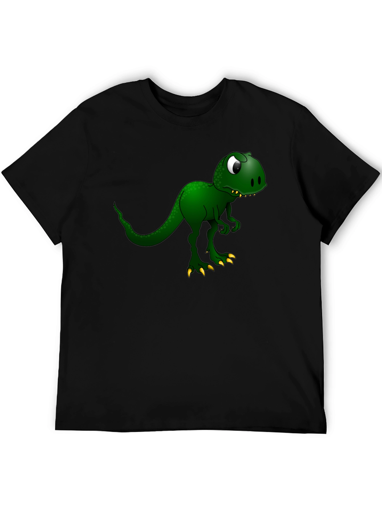 Camiseta Negra con Diseño de Dinosaurio