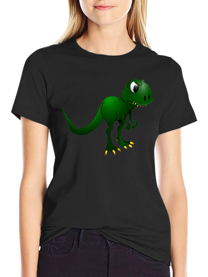 Camiseta Negra con Diseño de Dinosaurio