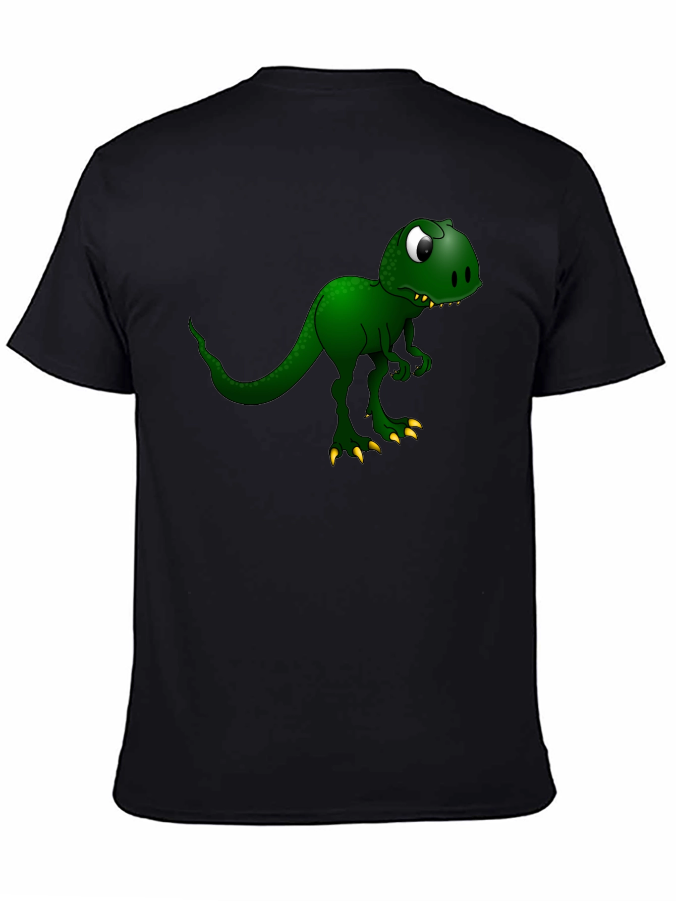 Camiseta Negra con Diseño de Dinosaurio