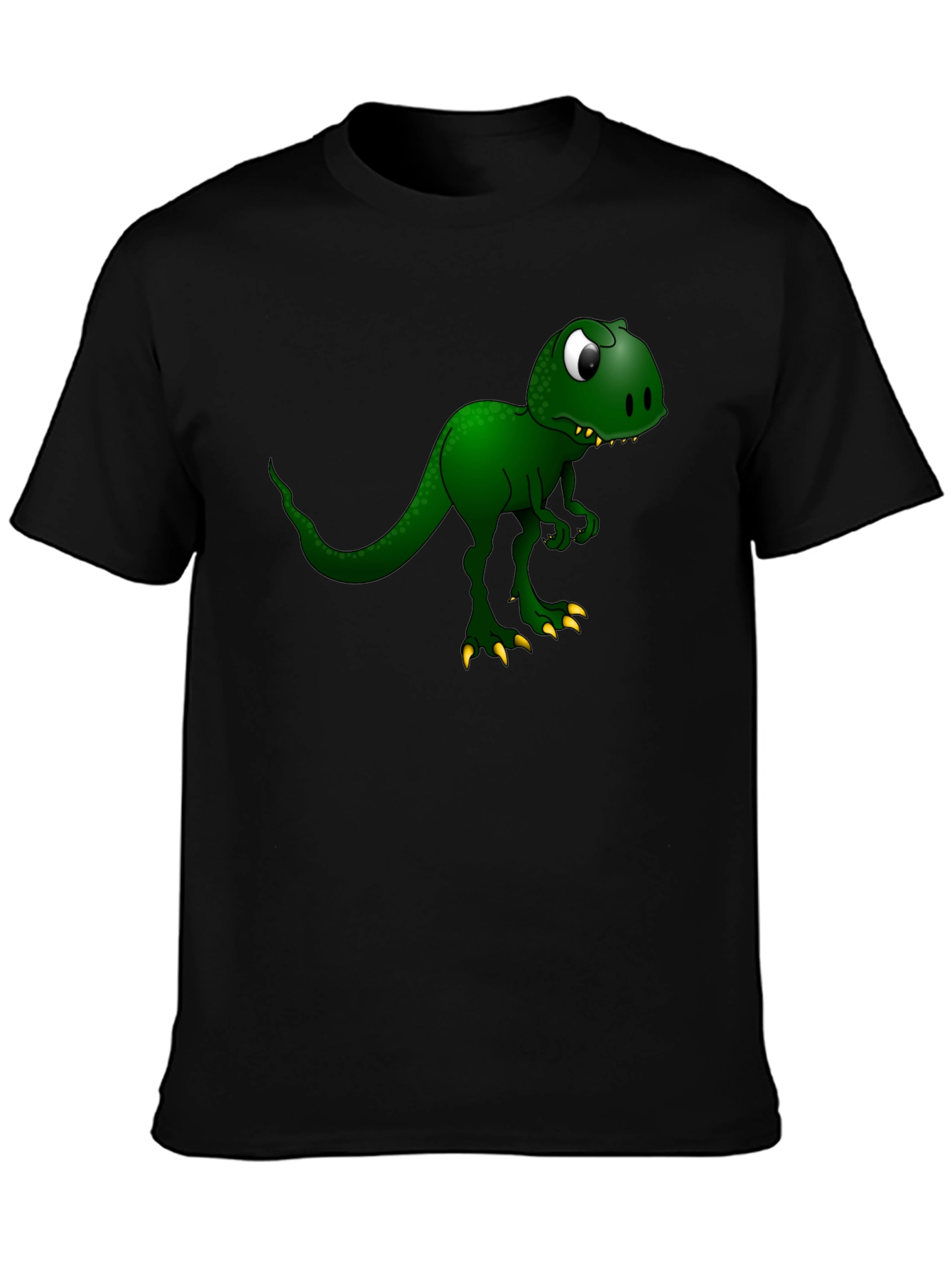 Camiseta Negra con Diseño de Dinosaurio