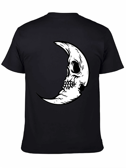 Camiseta Negra con Diseño Luna Calavera