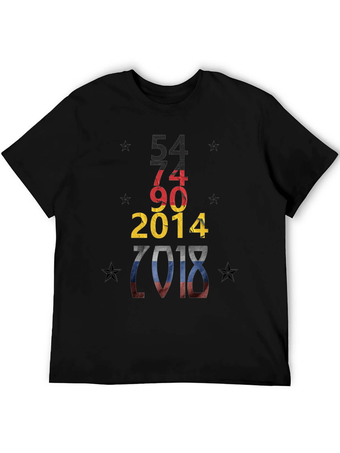 Camiseta Negra Diseño Alemania Campeonatos Mundiales