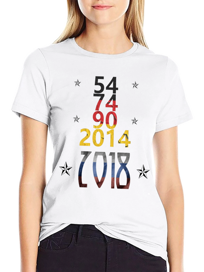Camiseta Negra Diseño Alemania Campeonatos Mundiales