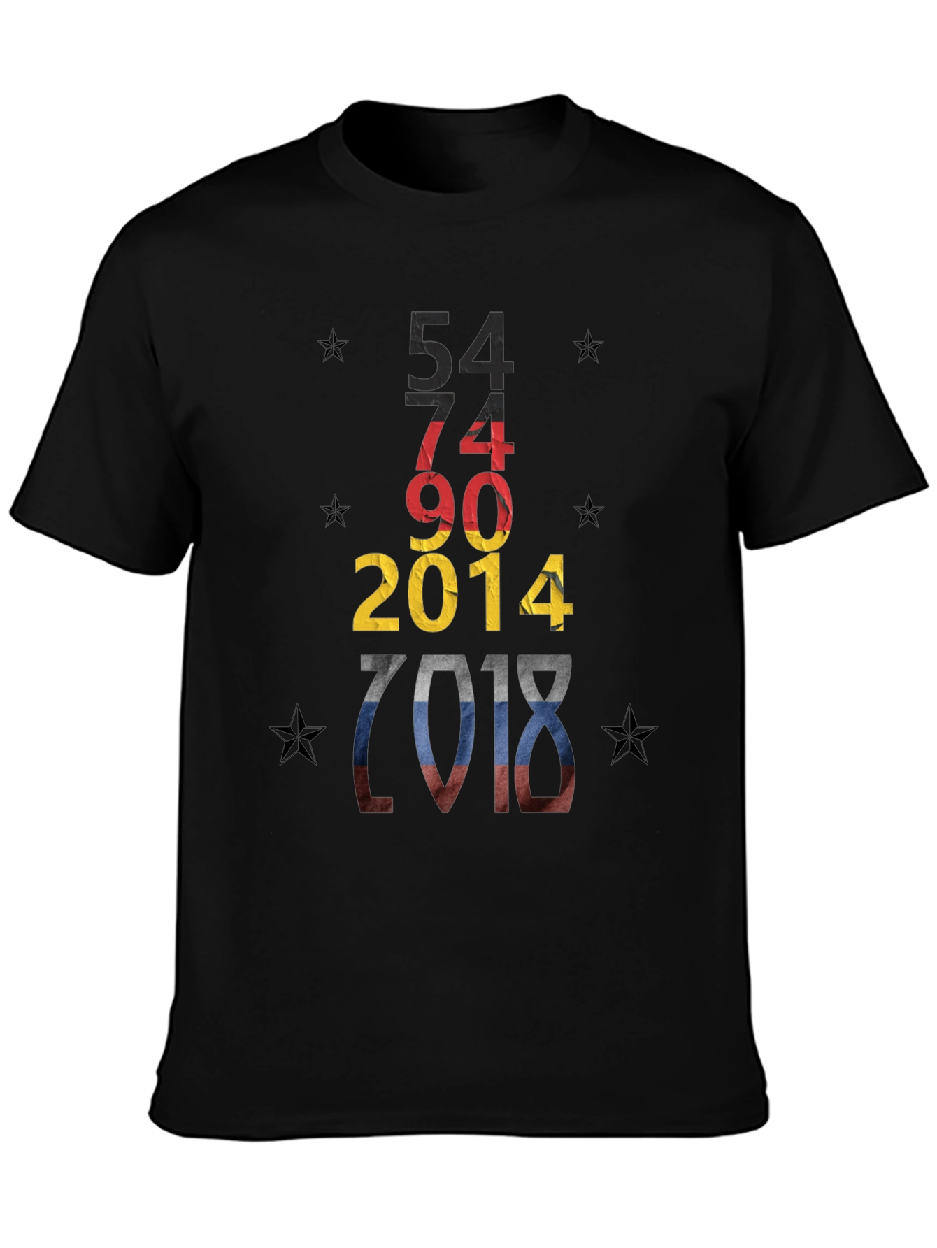 Camiseta Negra Diseño Alemania Campeonatos Mundiales