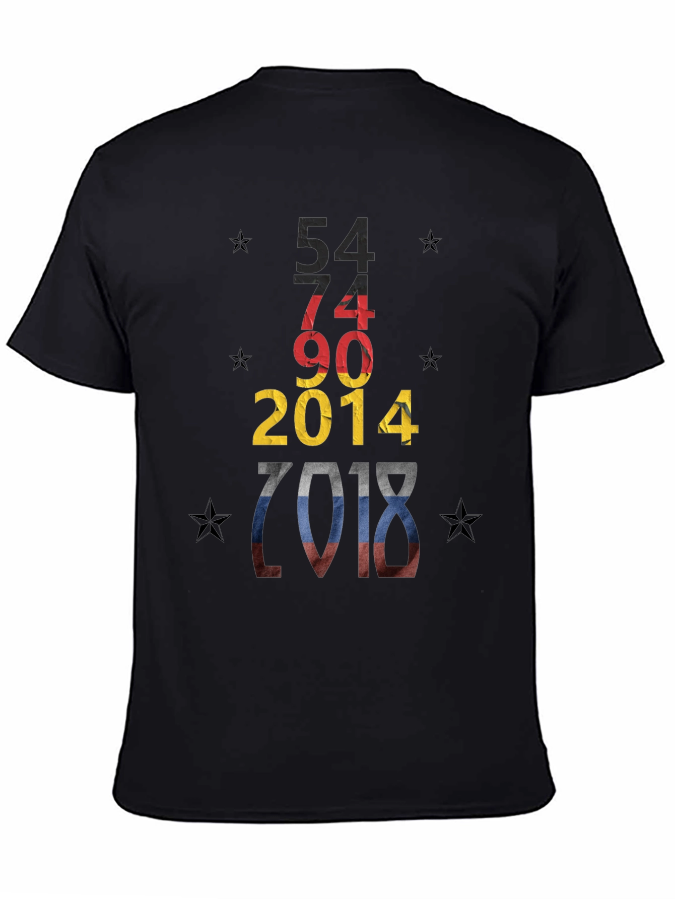 Camiseta Negra Diseño Alemania Campeonatos Mundiales