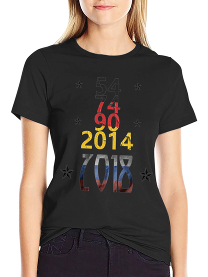 Camiseta Negra Diseño Alemania Campeonatos Mundiales