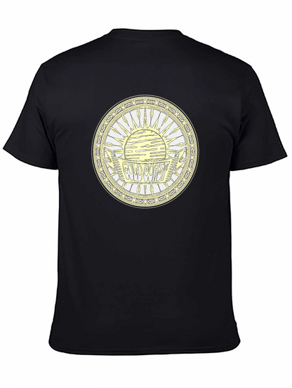 Camiseta Negra Estampada Costa Dorada