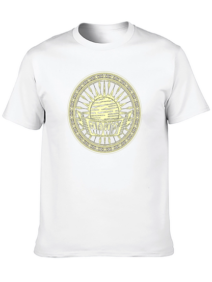 Camiseta Negra Estampada Costa Dorada