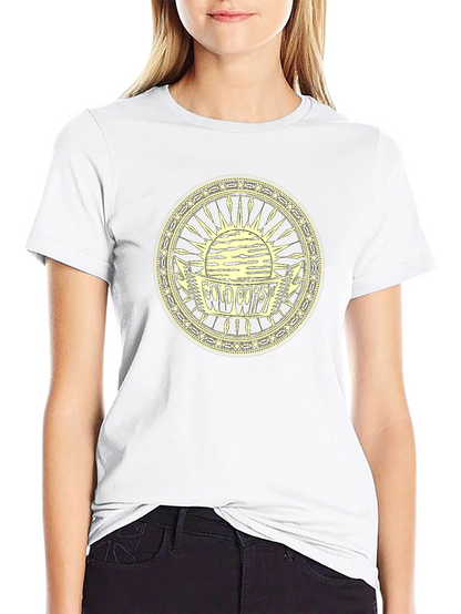 Camiseta Negra Estampada Costa Dorada