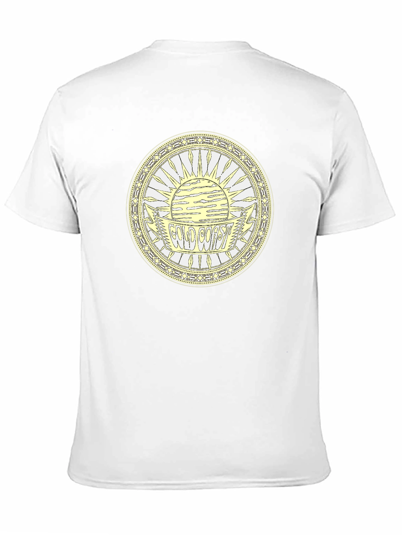 Camiseta Negra Estampada Costa Dorada