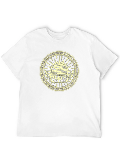 Camiseta Negra Estampada Costa Dorada