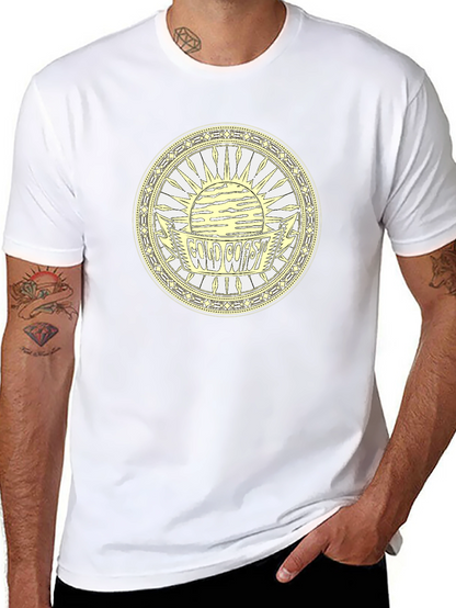 Camiseta Negra Estampada Costa Dorada