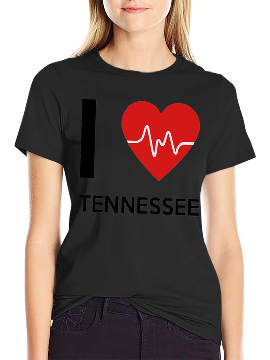 Camiseta Amo Tennessee Corazón Rojo - Estilo Casual