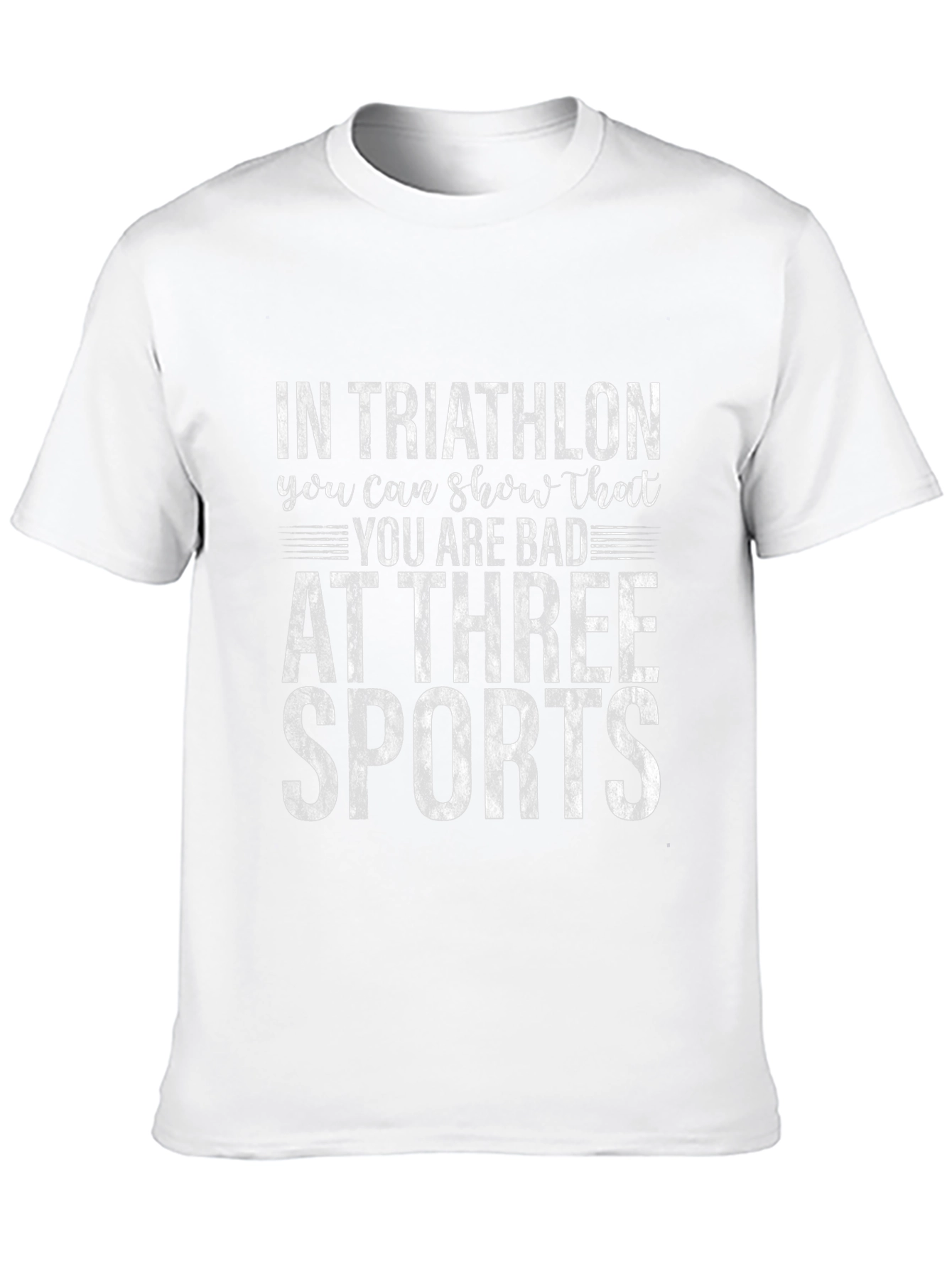 Camiseta Negra Divertida Triatlón Tres Deportes