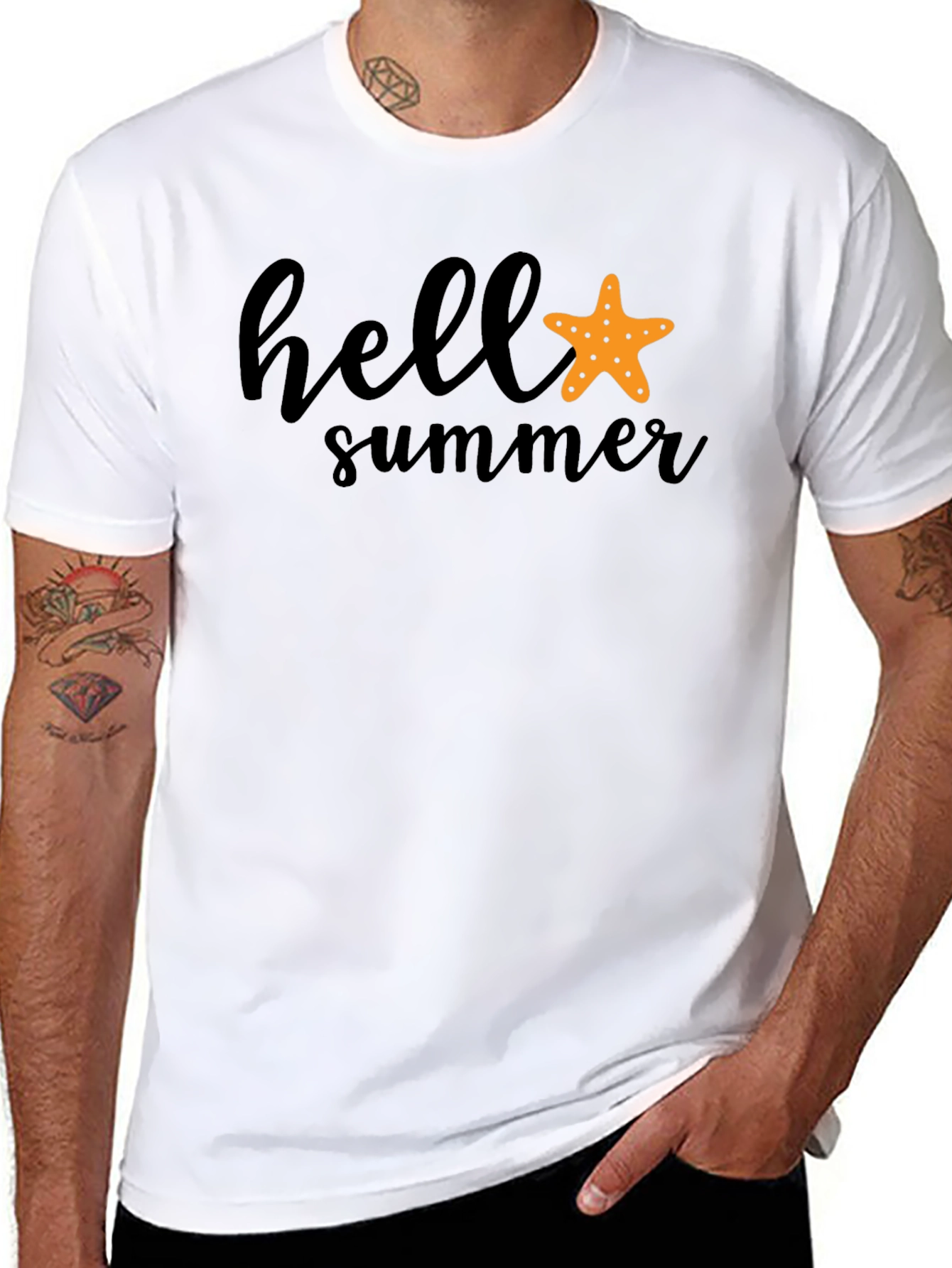 Camiseta Negra Hello Summer