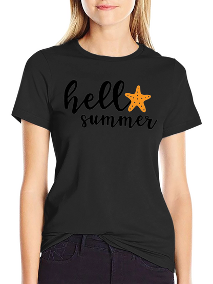 Camiseta Negra Hello Summer