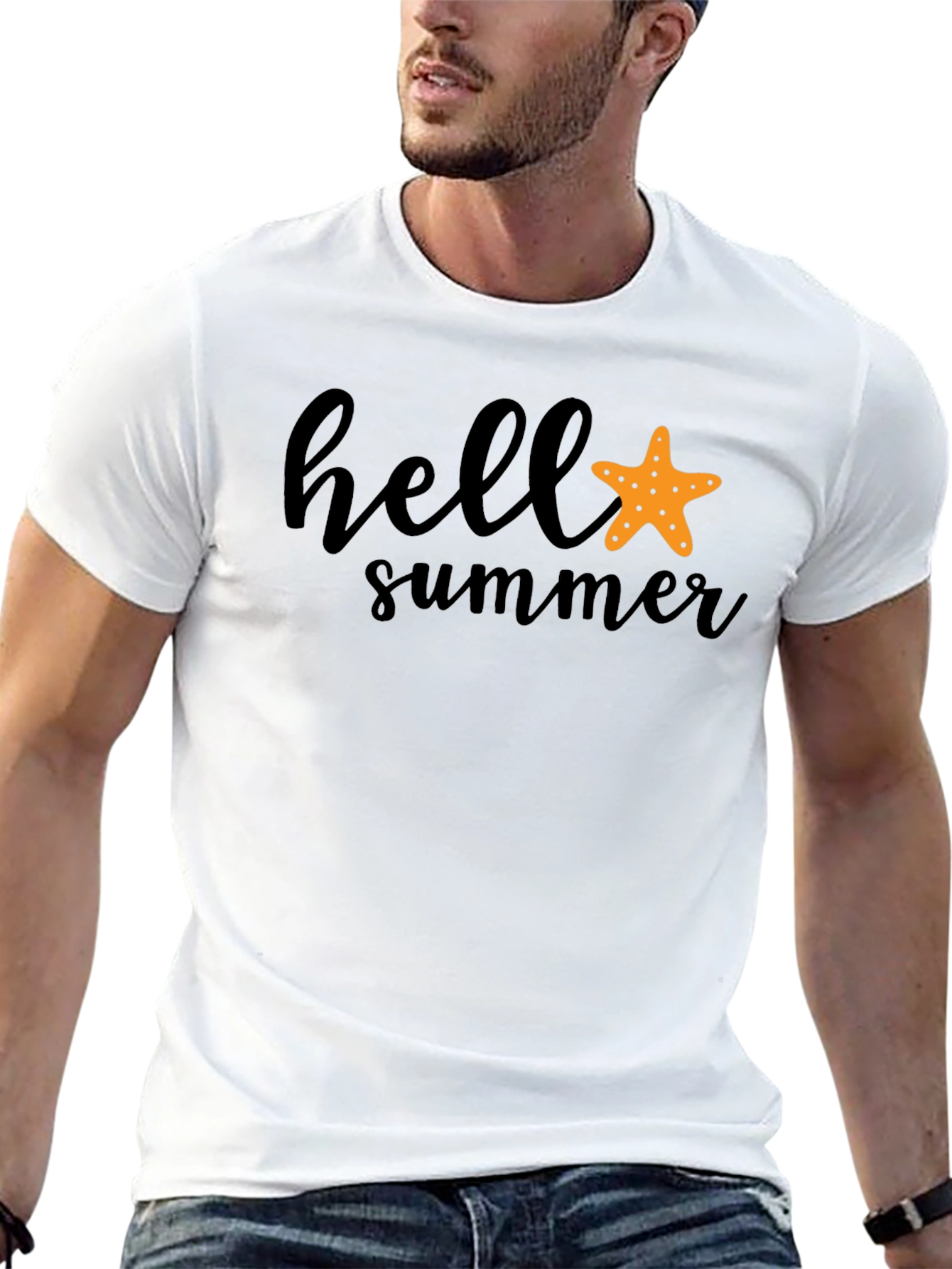 Camiseta Negra Hello Summer