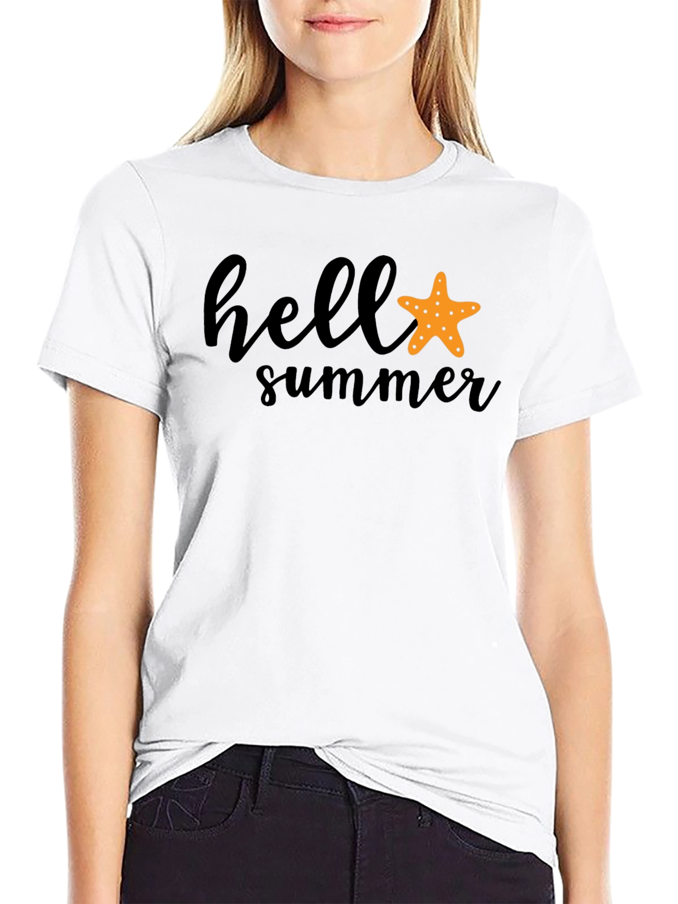 Camiseta Negra Hello Summer