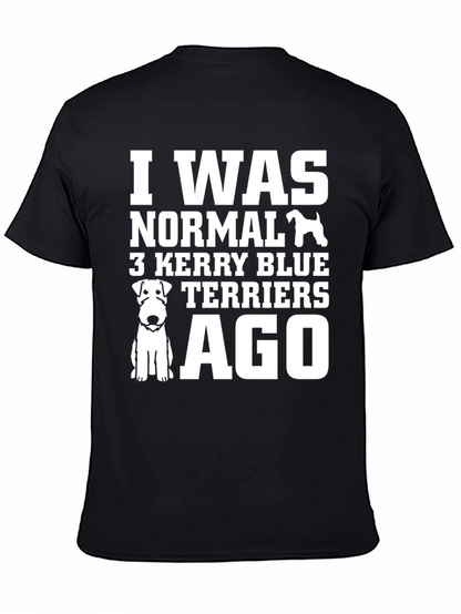 Camiseta Negra con Diseño 3 Kerry Blue Terriers Ago
