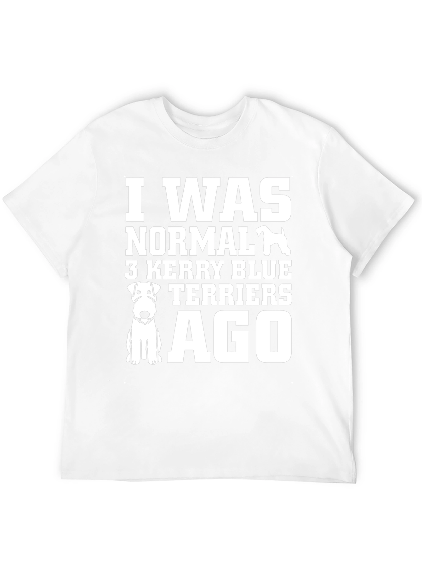 Camiseta Negra con Diseño 3 Kerry Blue Terriers Ago