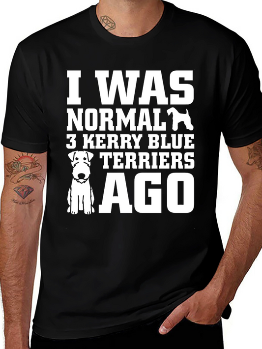Camiseta Negra con Diseño 3 Kerry Blue Terriers Ago