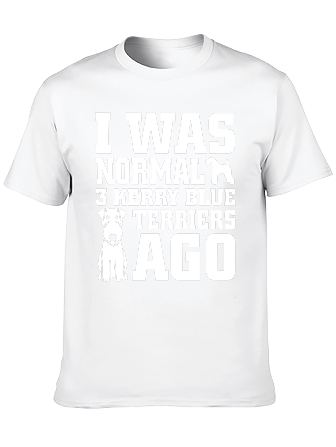 Camiseta Negra con Diseño 3 Kerry Blue Terriers Ago
