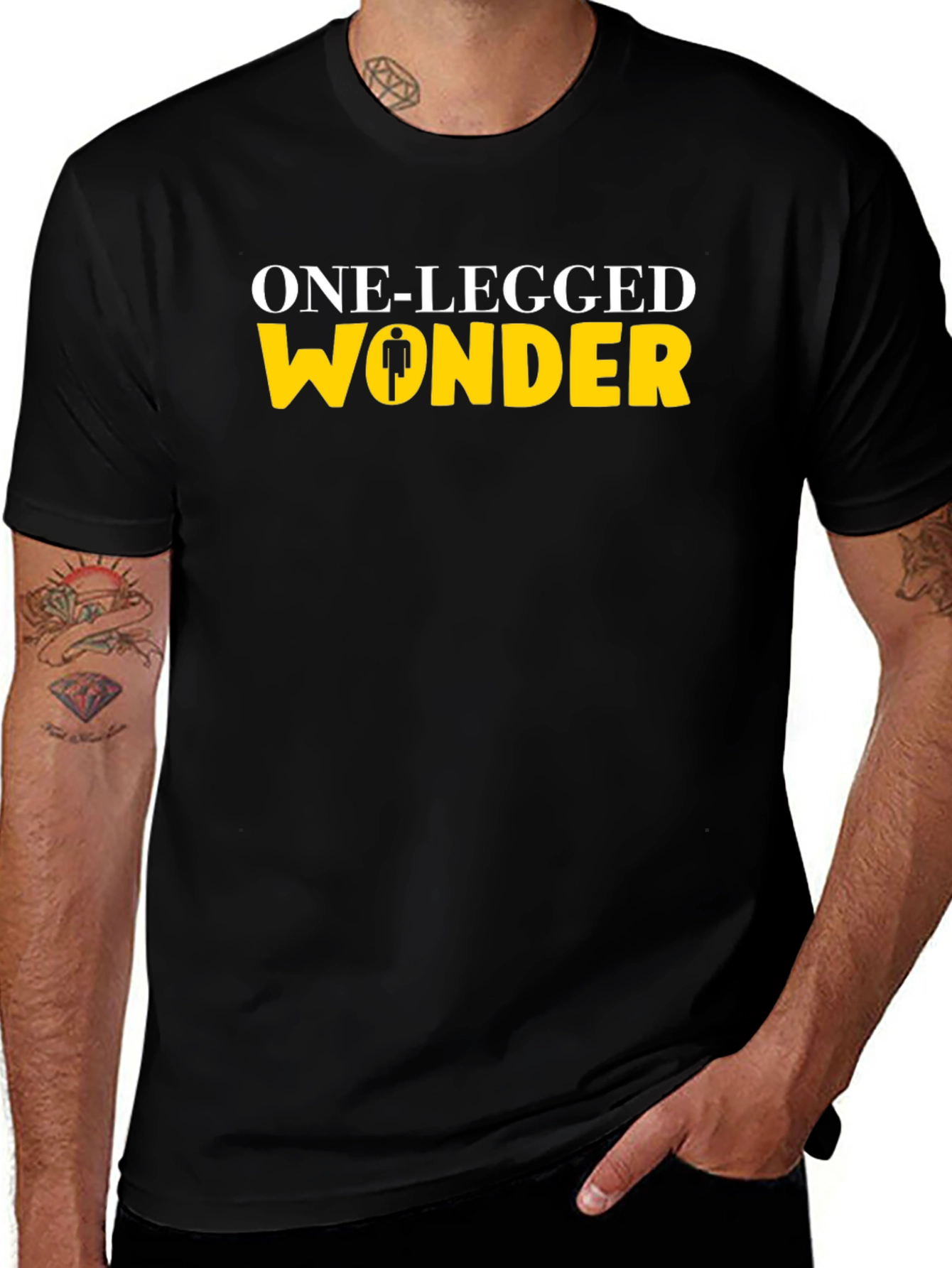 Camiseta Negra One-Legged Wonder