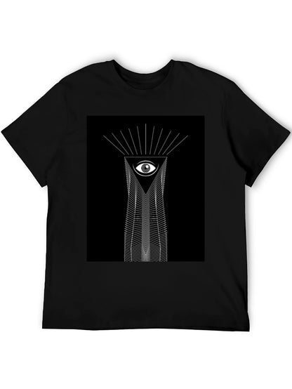 Camiseta Negra Ojo Geométrico