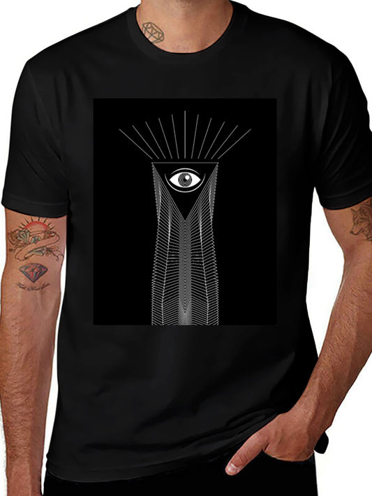 Camiseta Negra Ojo Geométrico