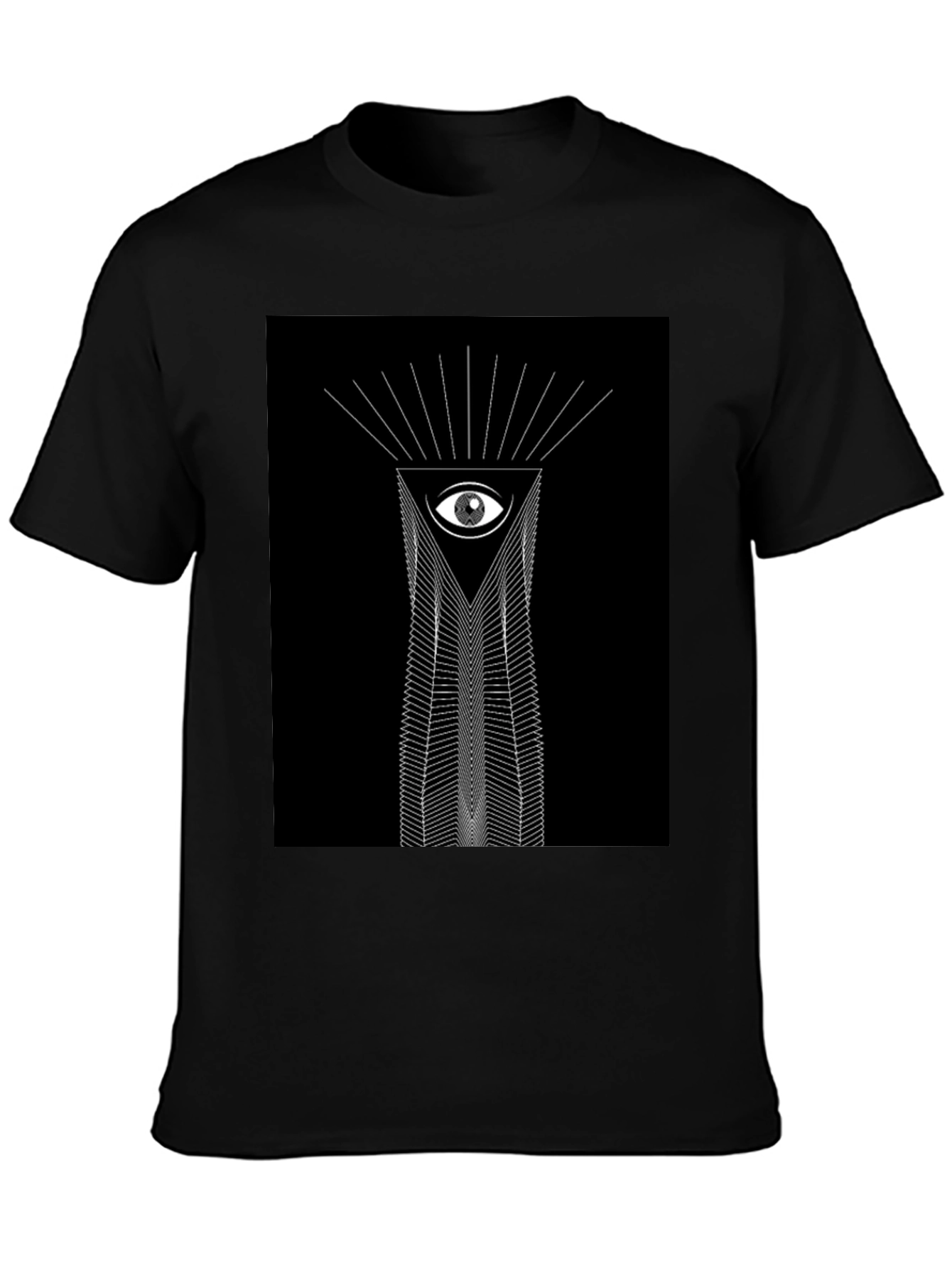 Camiseta Negra Ojo Geométrico