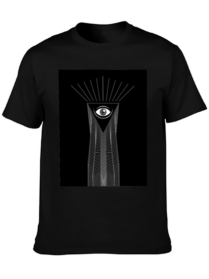 Camiseta Negra Ojo Geométrico