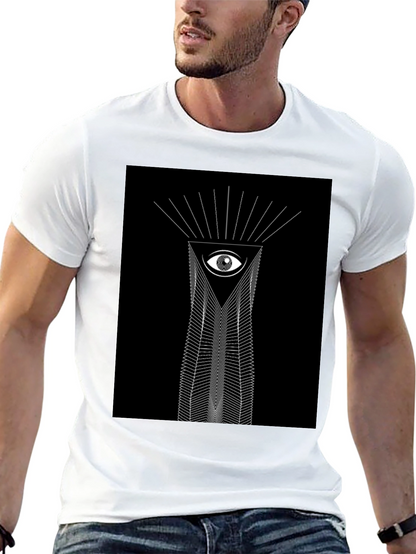 Camiseta Negra Ojo Geométrico