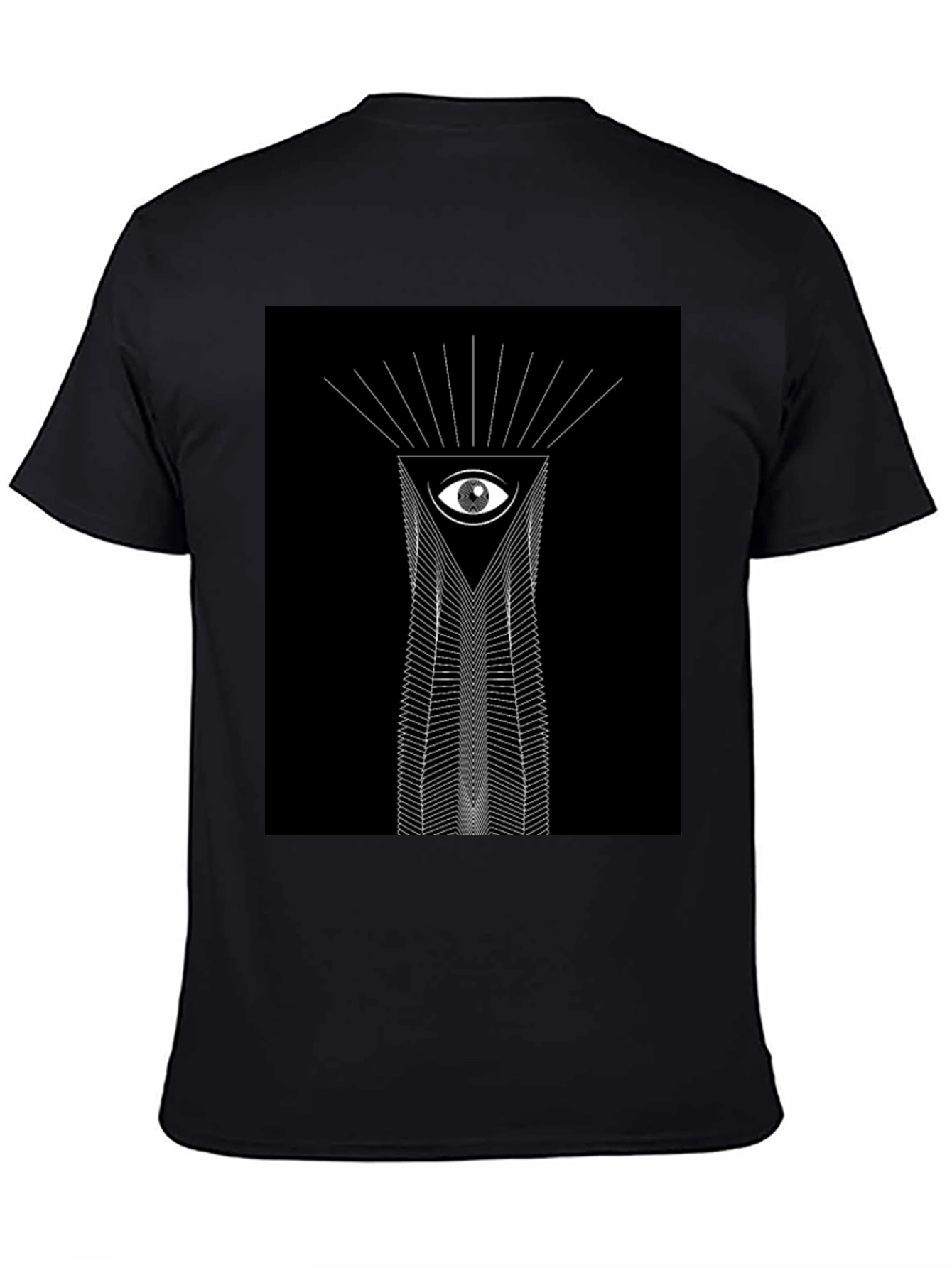 Camiseta Negra Ojo Geométrico
