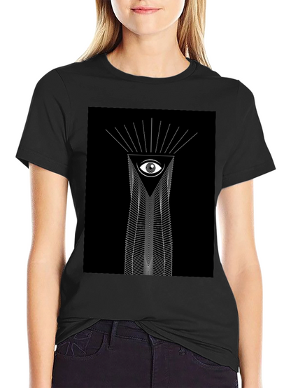 Camiseta Negra Ojo Geométrico