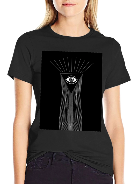 Camiseta Negra Ojo Geométrico